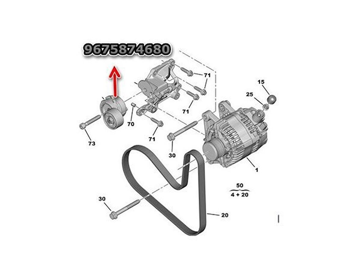 Citroen C4 Vantilatör Gergi Seti [Cey] (1611426280)